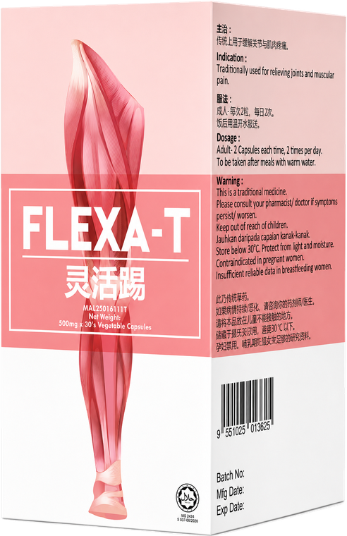 Kotak Flexa-T, 30 kapsul sayuran 500mg